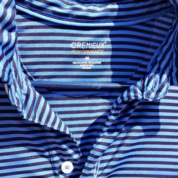 Daniel Cremieux Blue Polo with Classic Stripes Medium GUC - Picture 2 of 6